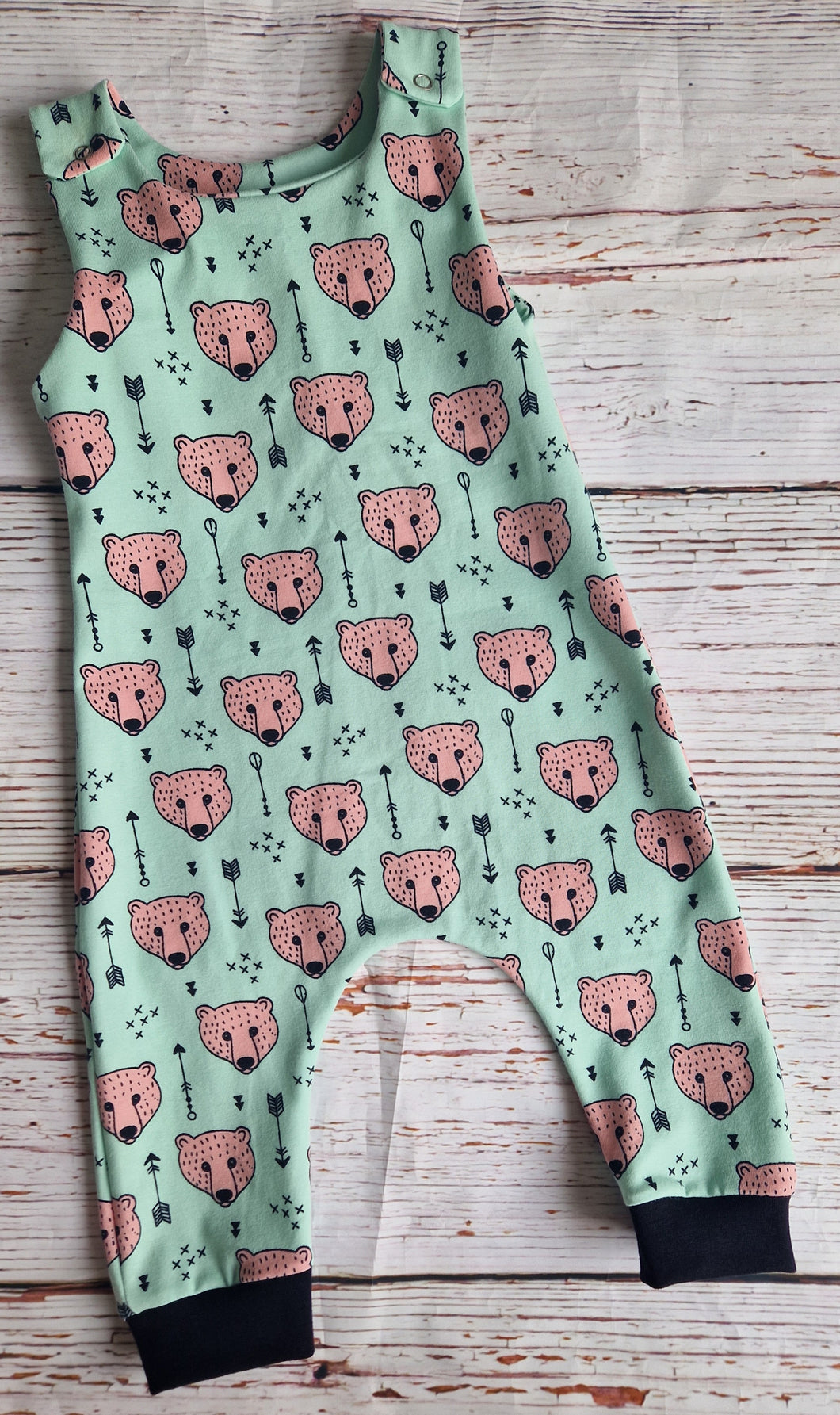 Mint Bear Dungarees