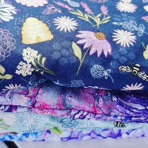 Dark Blue Bees Lavender Yoga Eye Pillow for Relaxation/ Meditation and Yoga