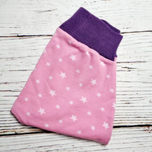 Load image into Gallery viewer, ***Clearance 6-12m Pink stars with purple Cuffs ***