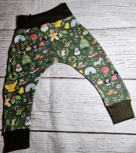 Green Christmas Harem Trousers