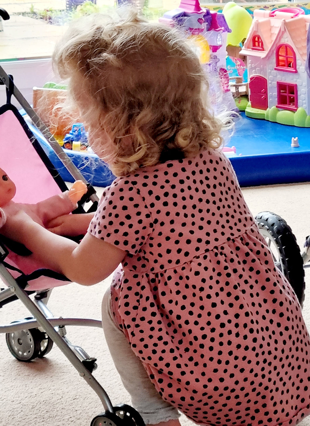 Pink and Black Spot Dotty Dress