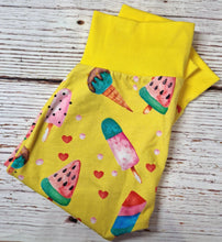 Load image into Gallery viewer, 1-2y Ice Lolly Harems with yellow cuffs