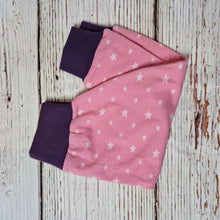 Load image into Gallery viewer, ***Clearance 6-12m Pink stars with purple Cuffs ***