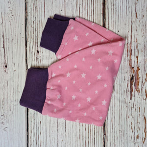 ***Clearance 6-12m Pink stars with purple Cuffs ***