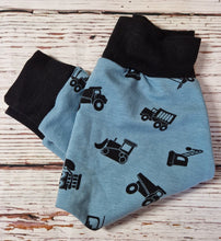 Load image into Gallery viewer, 6-12m Blue Digger Harems with black Cuffs